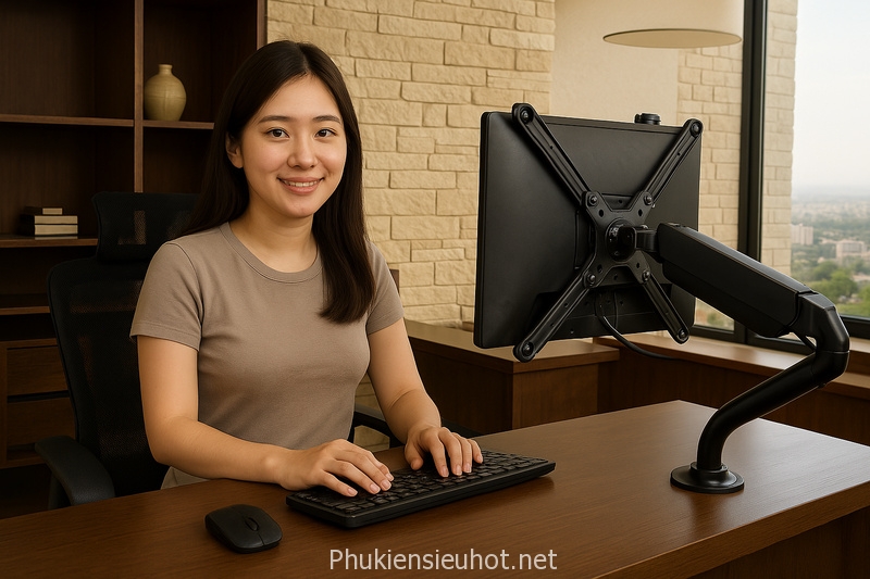 Giá Kẹp Màn Hình Không VESA Brateck XMA-01 Cho Màn 13–27”