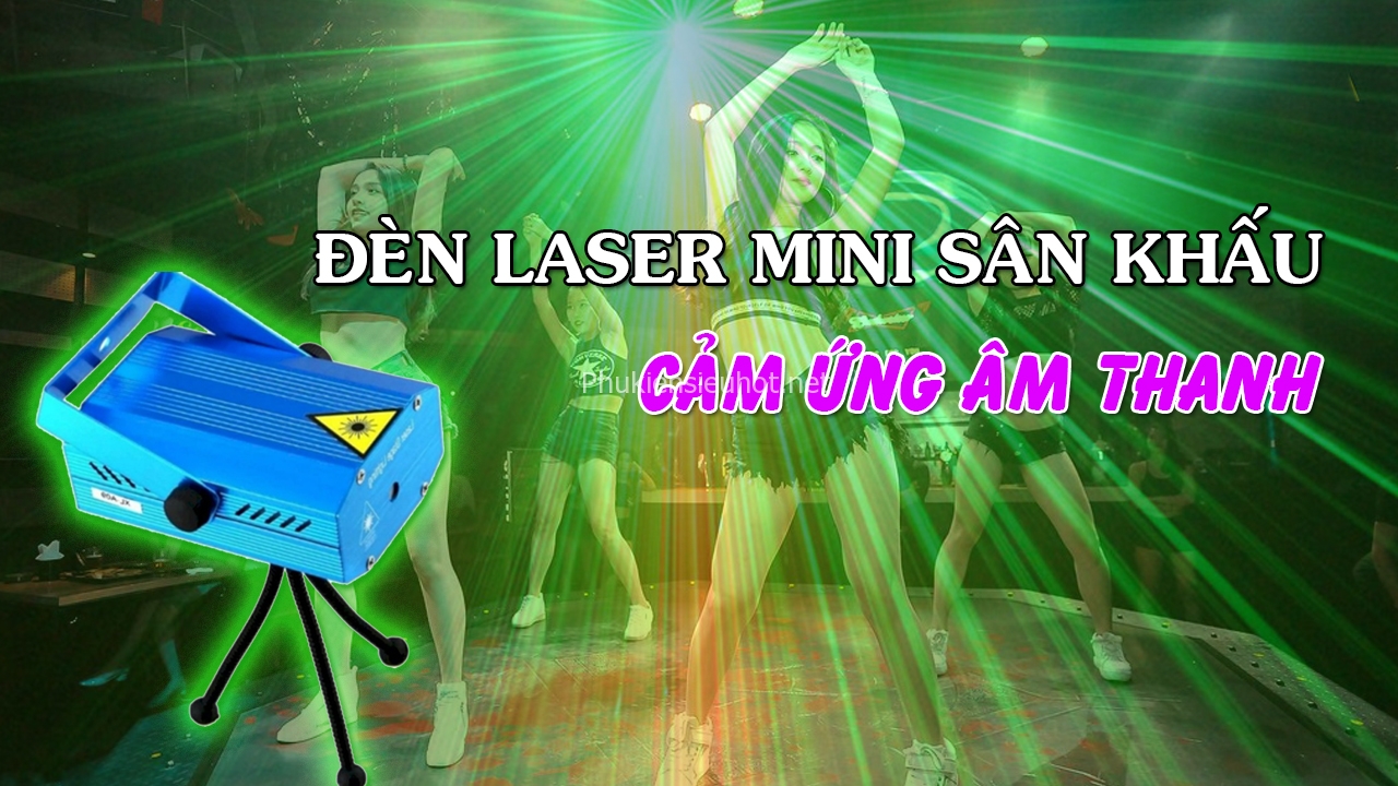 Đèn laser mini sân khấu cảm ứng theo nhạc (Hết hàng)