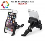 Giá Đỡ Điện Thoại Gắn Xe Máy Motowolf Gắn Chân Gương Hợp Kim Nhôm