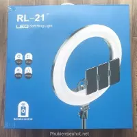 Đèn LED RING Size 54cm hỗ trợ Livestream Kẹp 3 điện thoại, Makeup, chụp hình studio, bán hàng online (Chân 2m Xịn)
