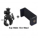 Đầu Kẹp Giá Đỡ Điện Thoại Càng Cua Đa Năng Gắn Vào Tripod, Chân Livestream