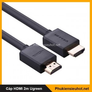 Cáp HDMI Ugreen Dài 2M Hỗ Trợ Ethernet + 4k 2k HDMI Chuẩn 1.4 Chính Hãng