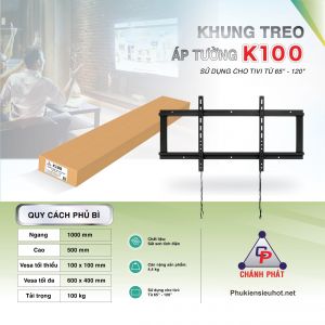 Giá Treo Tivi Cố Định TV 65inch- 120inch Mẫu K100 (Tải Trọng 100Kg)