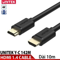 Cáp HDMI 10m Unitek YC-142M Chính Hãng: Trải Nghiệm Video Ultra HD 4K Và 3D Tuyệt Đỉnh