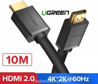 Cáp HDMI 10m Ugreen 10110 Chính Hãng - Hỗ Trợ 3D, 4K*2K, HD104 Chất Lượng Cao