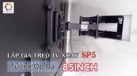 Lắp Giá Treo Tivi Xoay Cho TV 85inch Treo Tường Ốp Đá Tại Phú Mỹ Hưng, Quận 7