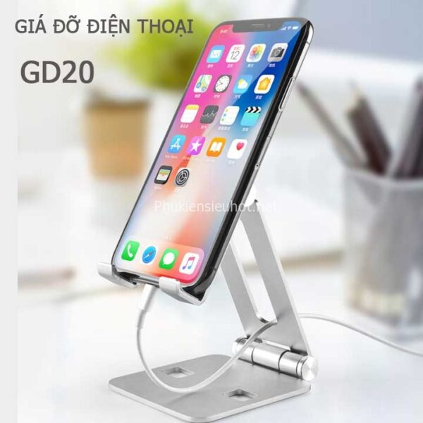 1-108.jpg Giá Đỡ Điện Thoại Máy Tính Bảng Hợp Kim Nhôm Để Bàn Xoay 270 Độ