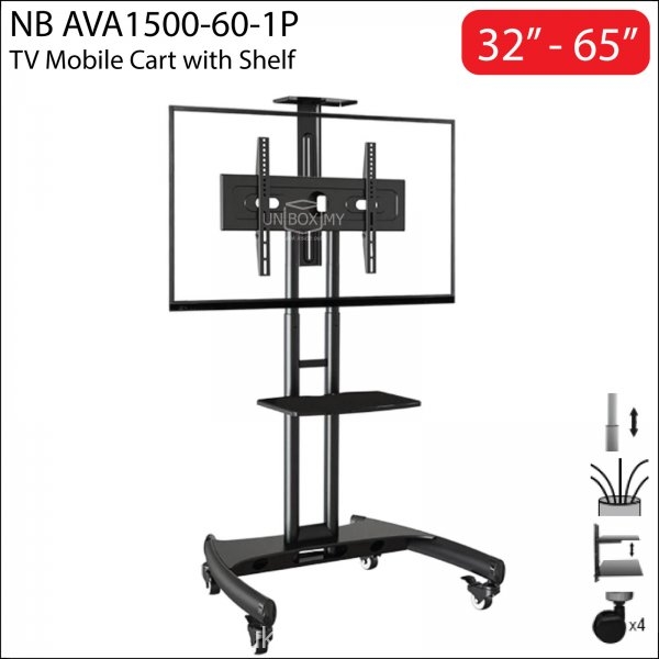 Giá treo tivi di động AVA1500-60-1P có khay Camera cho tivi 32-65inch