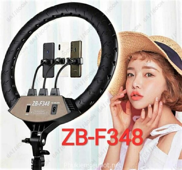 ĐÈN LED LIVESTREAM SIZE 45CM ZB-F348 CÓ REMOTE, 3 KẸP ĐIỆN THOẠI