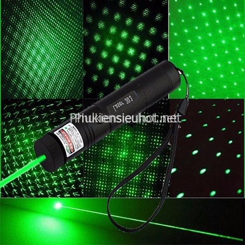 Đèn Pin Tia Laser 303 ánh sáng xanh chiếu xa 1km Đèn Pin Tia Laser 303 ánh sáng xanh chiếu xa 1km