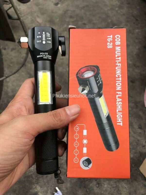 Đèn pin cứu hộ siêu sáng đa chức năng T6-28