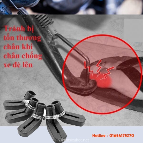 Giày cao su lót chân chống xe máy