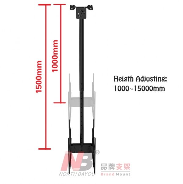 GIÁ TREO TIVI THẢ TRẦN 2 MÀN HÌNH NBT590-15 (32-57INCH)