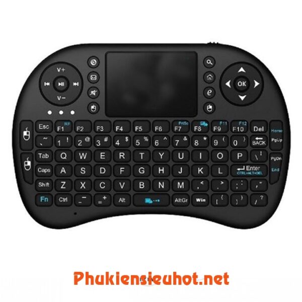 Bàn phím kiêm chuột mini không dây cho Tivi, máy tính bảng, Smartphone