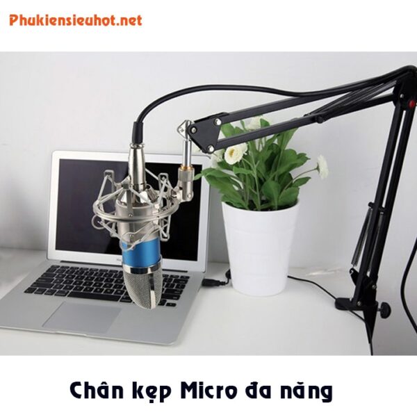 Chân micro kẹp bàn cho mic thu âm