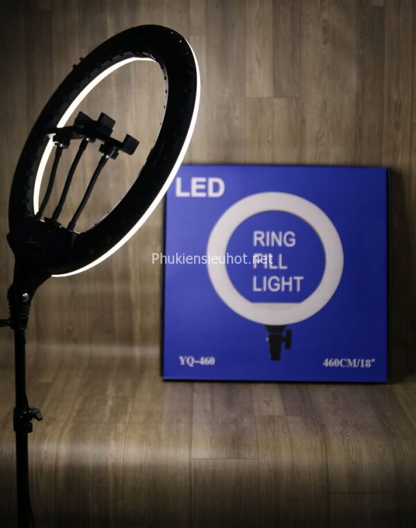 Đèn Livestream Led Ring 46cm Kèm 3 Kẹp Điện Thoại, Quay Video, Làm Đẹp Thẩm Mỹ, Tiktok