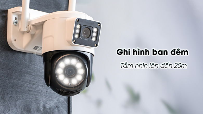 Camera Yoosee QT36, Ngoài Trời Xoay 360 Độ, Có Màu Đêm, đàm thoại 2 chiều