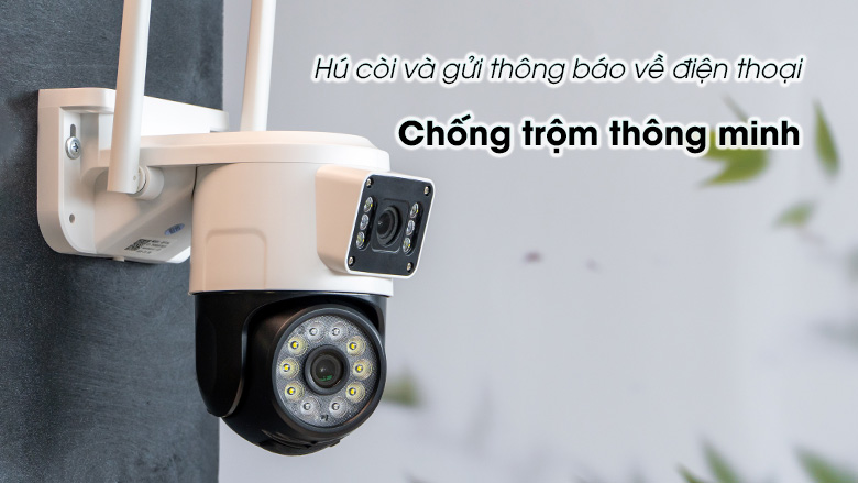 Camera AI Ngoài Trời Yoosee QT36 2 Mắt, Xoay 360 Độ, Chống Trộm Thông Minh