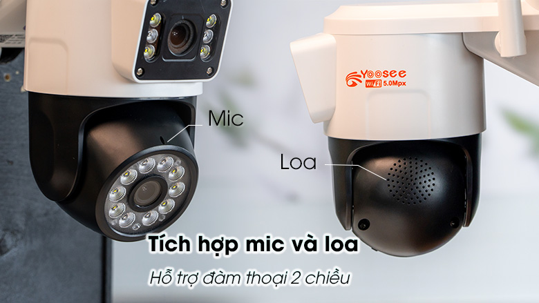 Camera AI Ngoài Trời Yoosee QT36 2 Mắt, Xoay 360 Độ.