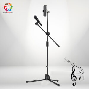 Combo Chân Đỡ Micro Đứng Kèm Giá Kẹp Điện Thoại