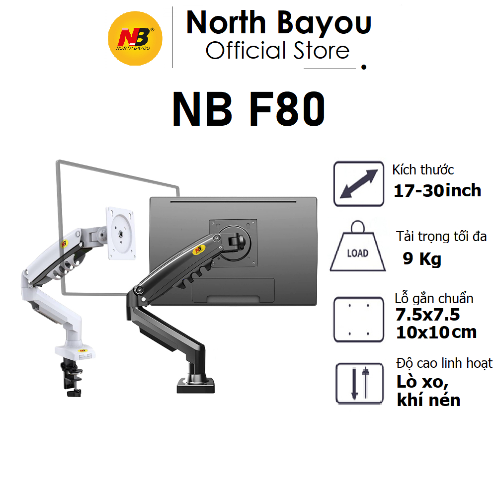 Tay đỡ màn hình NB F80 chính hãng North Bayou