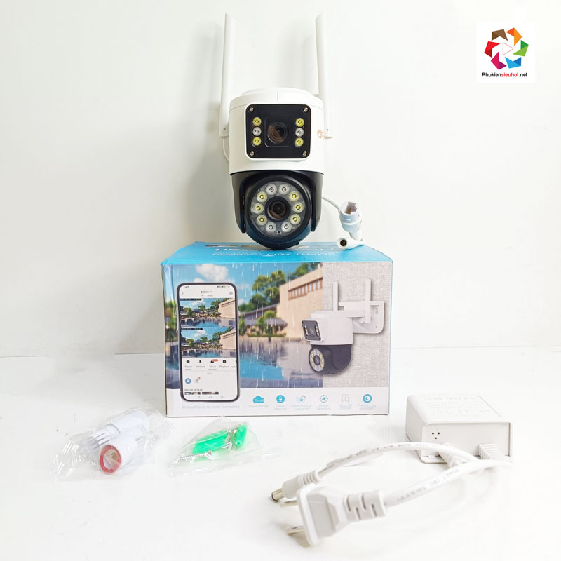 Camera AI Ngoài Trời Yoosee QT36 2 Mắt, Xoay 360 Độ.