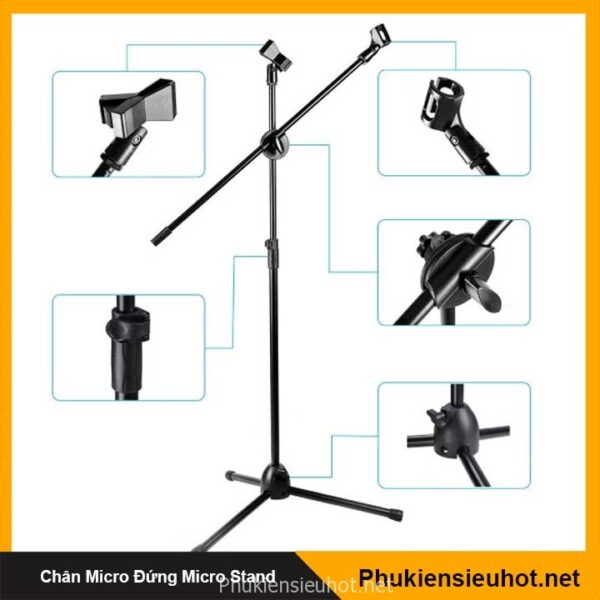 Chân Micro đứng, Micro Stand dùng cho phòng thu, sân khấu ca nhạc