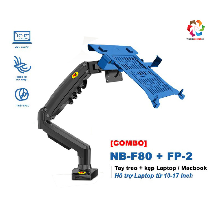 Combo giá đỡ màn hình NB F80 kèm đế laptop FP2