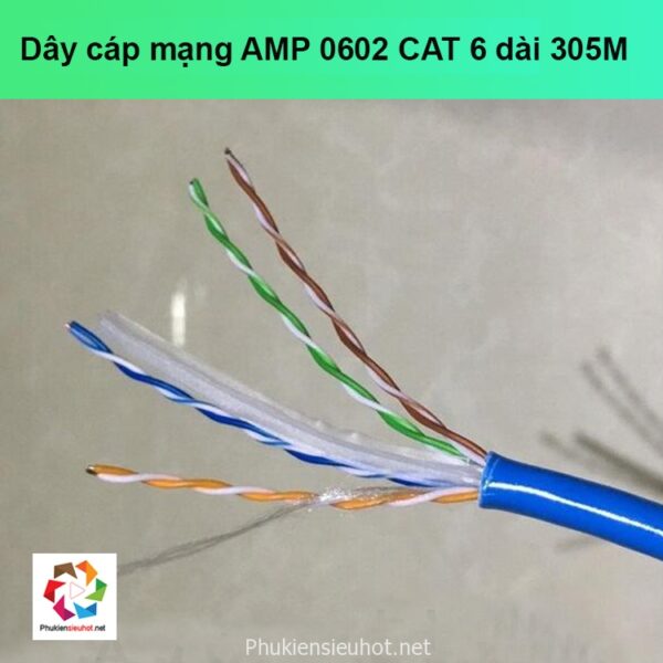 Dây Cáp Mạng UTP AMPLX 0602 CAT6, Thùng Cuộn Dài 305M