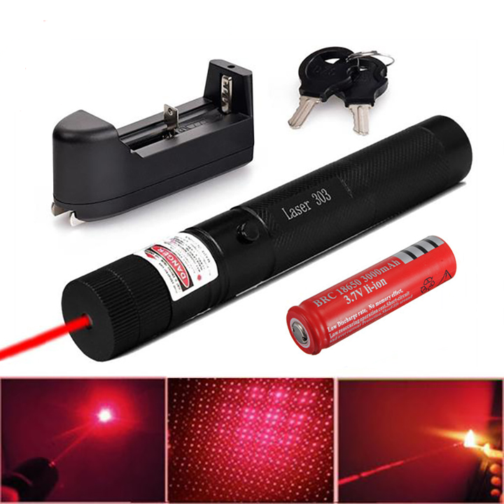 Đèn Pin Tia Laser 303 ánh sáng xanh chiếu xa 1km