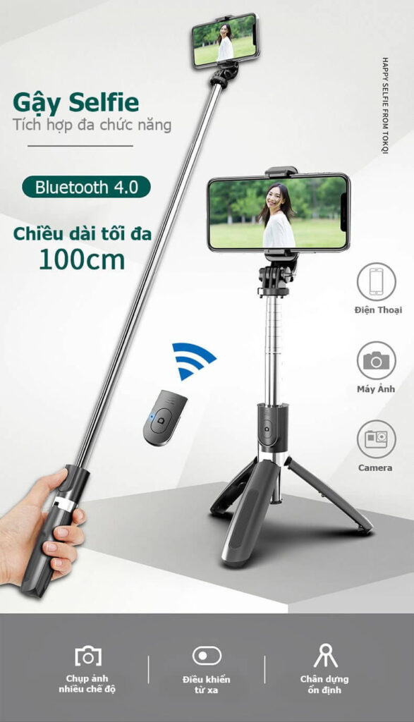Hướng dẫn sử dụng gậy chụp hình bluetooth