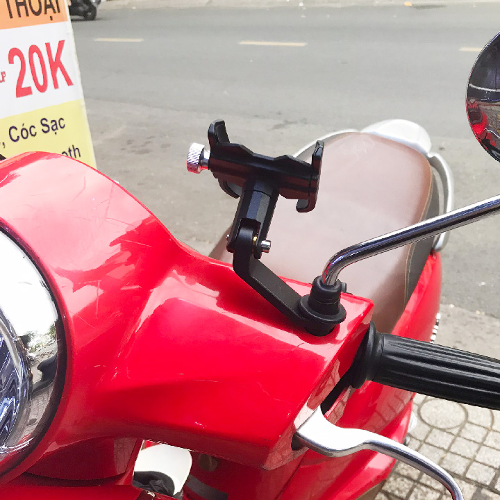 Giá Đỡ Điện Thoại Gắn Chân Gương Xe Máy A1000 – Chắc Chắn, Chống Rung, Xoay Linh Hoạt