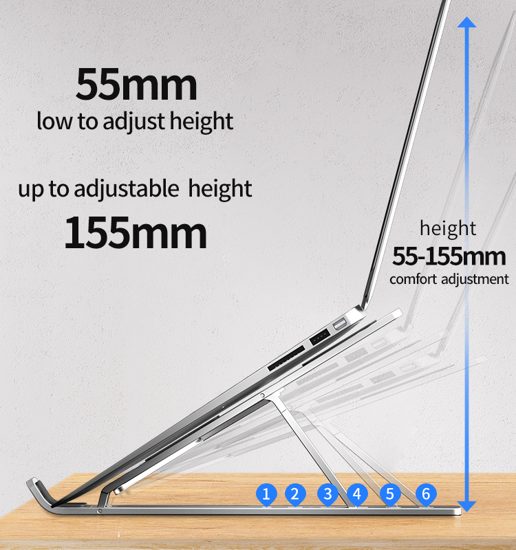Giá đỡ tản nhiệt laptop, macbook hợp kim nhôm gấp gọ