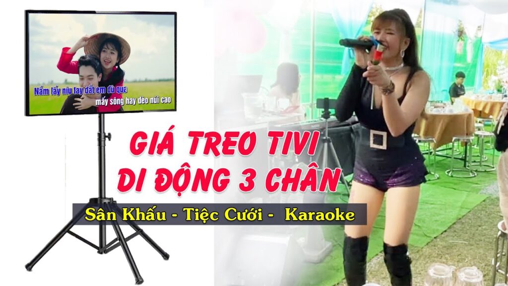 Giá treo tivi di động 3 chân Phù hợp sử dụng trong tiệc cưới, sân khấu nhỏ, hội trường, hội họp, sự kiện, hội chợ thương mại..