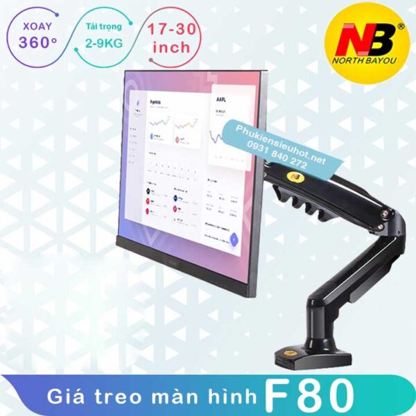 gia-treo-man-hinh-may-tinh-north-bayou-nb-f80-4 Giá Đỡ Màn Hình Máy Tính LCD NB F80 Cho LCD 17-30inch Chính Hãng (Arm Màn Hình)