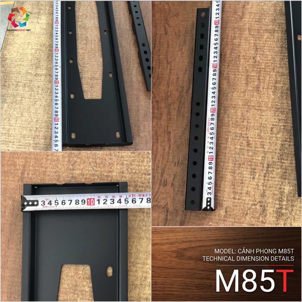 Kích thước thực tế Giá Treo Tivi Cố Định Áp Tường Cảnh Phong M65T 