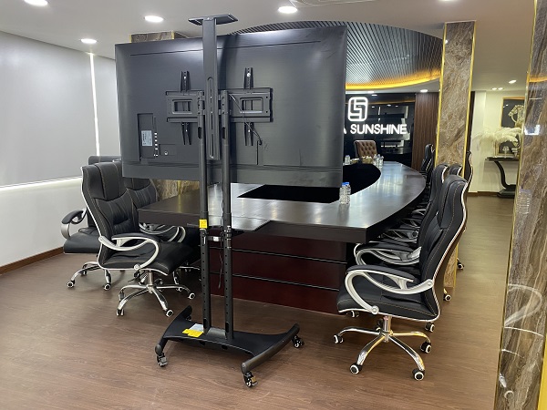 Lắp thực tế giá treo tivi NB AVA1800 phòng họp
