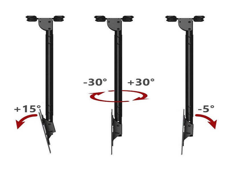 Giá treo tivi thả trần T560-15G xoay 30 độ trái phải