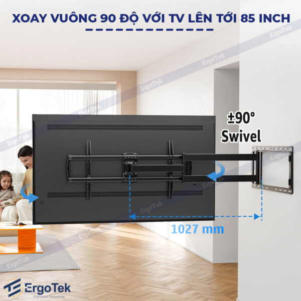 Giá Treo Tivi Xoay vuông góc 90 độ Ergotek E900 TV 47-90inch
