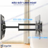 Giá Treo Tivi Xoay vuông góc 90 độ Ergotek E900 TV 47-90inch tay dài 1 m
