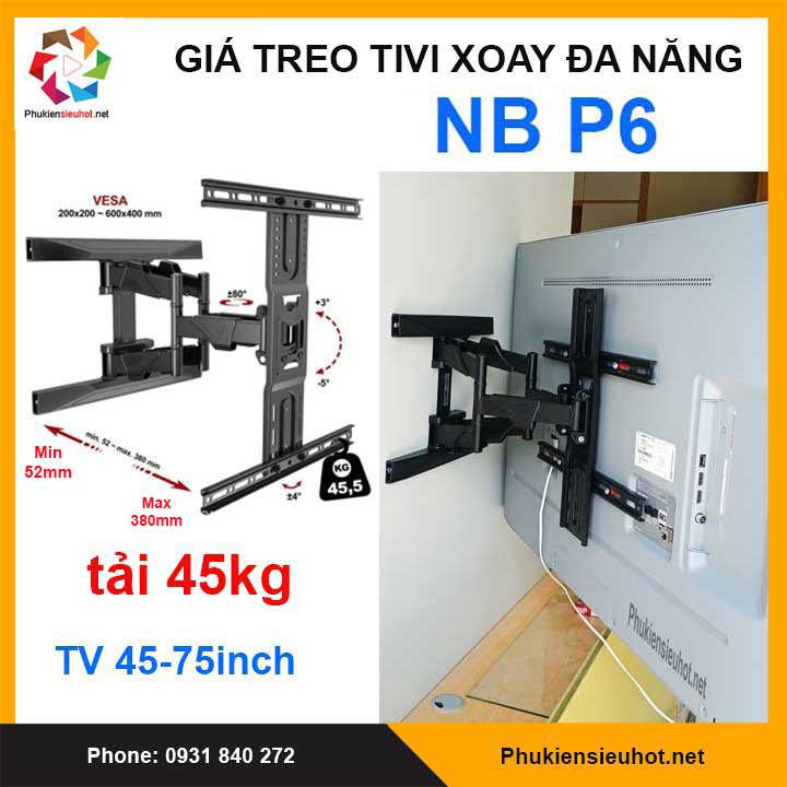 Giá Treo Tivi Xoay NB P6 Cho TV 45-80 Inch