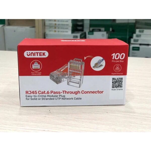 Đầu Bấm Mạng Cat6 Xuyên Thấu Unitek OT1091ATP01