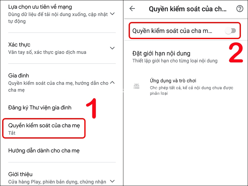Cách Chặn Trẻ Em Tải Game Điện Thoại Trên Google Play