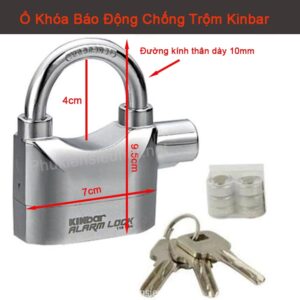 kích thước Ổ khóa báo động chống trộm Kinbar Alarm Lock 110DBA