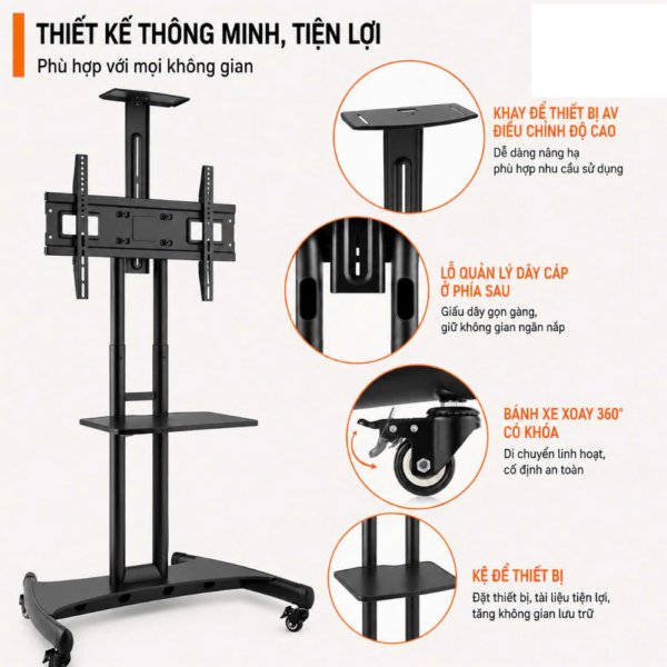 Giá Treo Tivi Di Động ErgoTek E2100 32–79 Inch