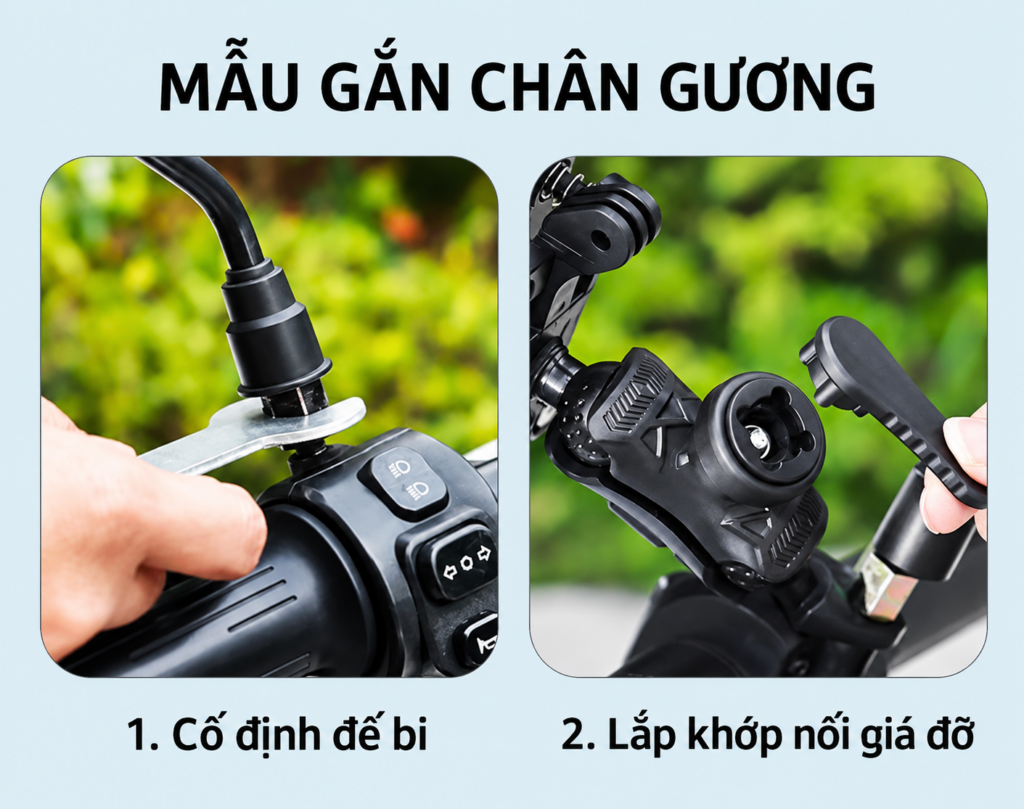 Giá Đỡ Điện Thoại Gắn Chân Gương Xe Máy K2543